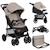 Poussette tout-terrain emma 6-36 mois avec sac et pliage rapide Beige latte+Coral pink+Green emerald+Grey dove 1 - vertbaudet enfant 