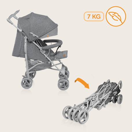 Poussette canne compacte irma 6-36 mois avec moustiquaire et amortisseurs avant Black onyx+Green emerald+Grey/dark grey 17 - vertbaudet enfant 