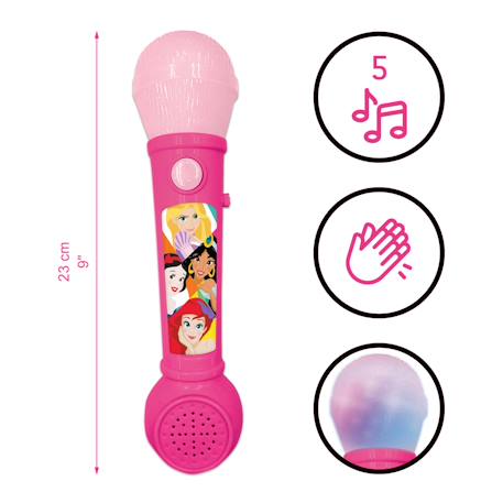 Microphone lumineux avec mélodies et effets sonores Disney ROSE 3 - vertbaudet enfant 
