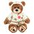 Peluche doudou ourson ultra douce en pyjama 30 cm Marron 1 - vertbaudet enfant 