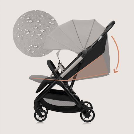 Poussette ultra-compacte julie air légère et pliable, compatible avion Beige sand+Black onyx+Green sage+Grey stone 5 - vertbaudet enfant 