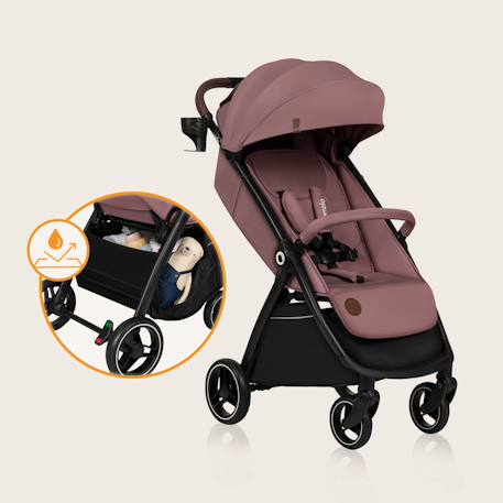 Poussette compacte ingrid légère et pliable jusqu’à 22 kg avec amortissement Beige sand+Black onyx+Green emerald+Grey stone+Pink mauve 30 - vertbaudet enfant 