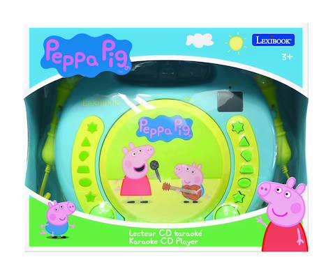 Lecteur cd portable avec 2 microphones peppa pig BLEU 4 - vertbaudet enfant 