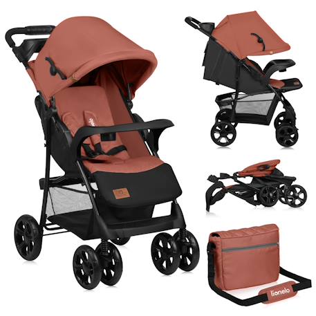 Poussette tout-terrain emma 6-36 mois avec sac et pliage rapide Coral pink+Green emerald+Grey dove+Pink scandi+Stone 1 - vertbaudet enfant 