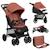 Poussette tout-terrain emma 6-36 mois avec sac et pliage rapide Coral pink+Green emerald+Grey dove+Pink scandi+Stone 1 - vertbaudet enfant 