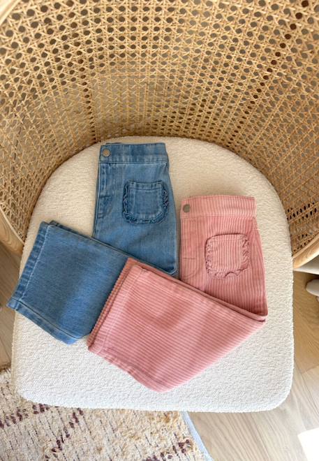 Lot de 2 pantalons enfant cléo Bleu 1 - vertbaudet enfant 