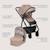 Poussette trio lionelo bianka - jusqu'à 22kg - pack poussette, nacelle, siège auto et accessoires Beige sand+Beige taupe+Black onyx+Grey stone 8 - vertbaudet enfant 