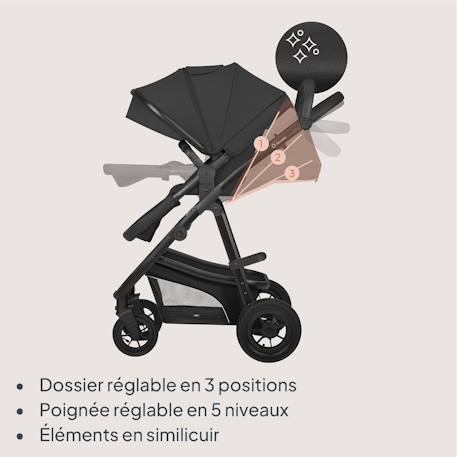 Poussette trio lionelo bianka - jusqu'à 22kg - pack poussette, nacelle, siège auto et accessoires Beige sand+Beige taupe+Black onyx+Grey stone 18 - vertbaudet enfant 