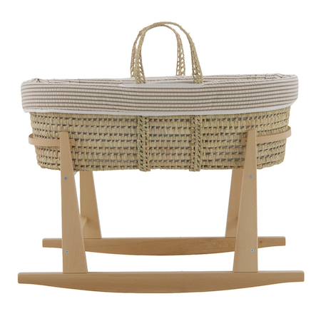 Couffin bébé matelassé avec support en bois Beige/blanc+Beige/naturel 7 - vertbaudet enfant 