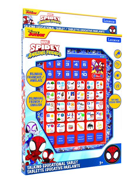Tablette éducative bilingue spidey en français et en anglais BLEU 4 - vertbaudet enfant 