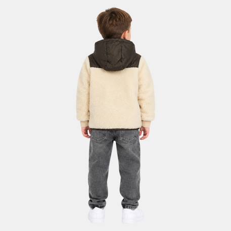 Parka garçon  avec poche sur le devant Kaki+Marine 3 - vertbaudet enfant 