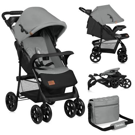 Poussette tout-terrain emma 6-36 mois avec sac et pliage rapide Coral pink+Green emerald+Grey dove+Pink scandi+Stone 13 - vertbaudet enfant 