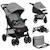 Poussette tout-terrain emma 6-36 mois avec sac et pliage rapide Coral pink+Green emerald+Grey dove+Pink scandi+Stone 13 - vertbaudet enfant 
