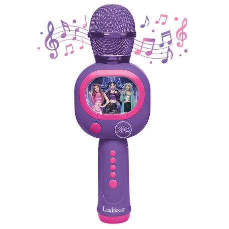Karaoke microphone sans fil k-pop academy - microphone lumineux avec haut-parleur Purple/blue/pink 2 - vertbaudet enfant 