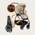 Poussette 3en1 meril jusqu’à 22 kg avec nacelle, siège-auto, sac et accessoires Beige sand+Black onyx+Grey stone 2 - vertbaudet enfant 