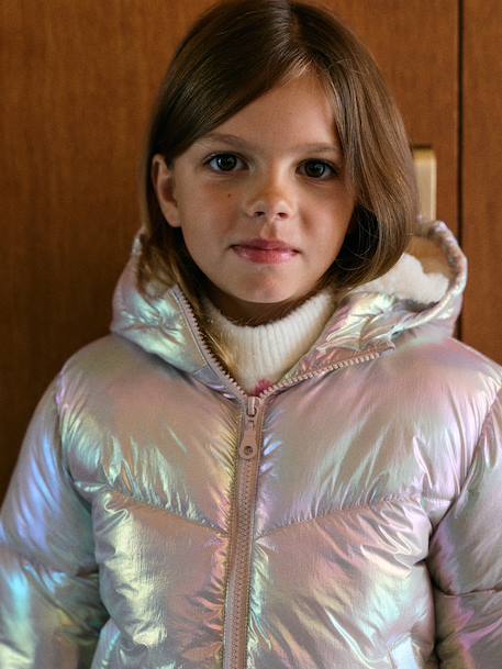 Doudoune chaude fille rose pâle 1 - vertbaudet enfant 