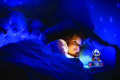 Réveil avec veilleuse captain america en 3d BLEU 2 - vertbaudet enfant 