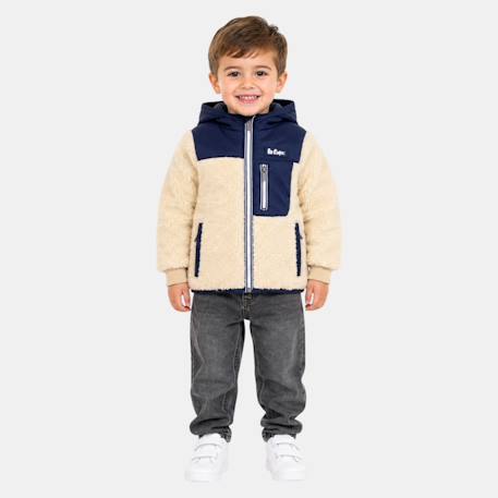 Parka garçon  avec poche sur le devant Kaki+Marine 7 - vertbaudet enfant 