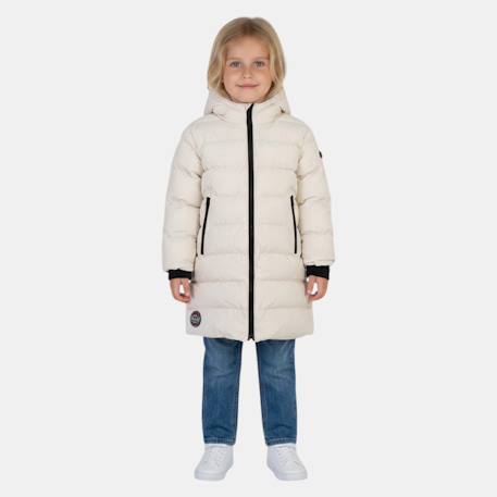 Doudoune longue fille Blanc+Marine+Noir+Rose 1 - vertbaudet enfant 
