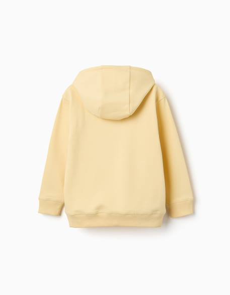 Sweat en coton peigné à capuche avec imprimé batman Jaune 2 - vertbaudet enfant 