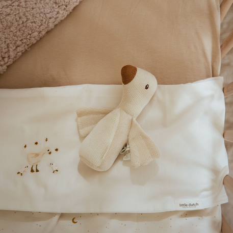 Drap de berceau little goose (70 x 100 cm) Blanc, beige 2 - vertbaudet enfant 