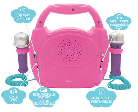Enceinte bluetooth licorne avec micros ROSE 2 - vertbaudet enfant 