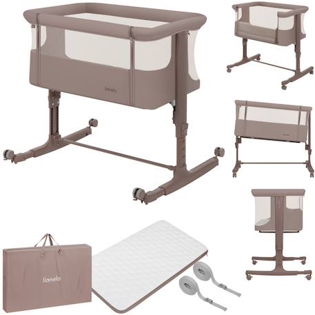Lit cododo berceau 3en1 Aurora avec matelas et sac Beige cappuccino+Beige taupe+Green sage+Grey concrete+Grey monument 7 - vertbaudet enfant 