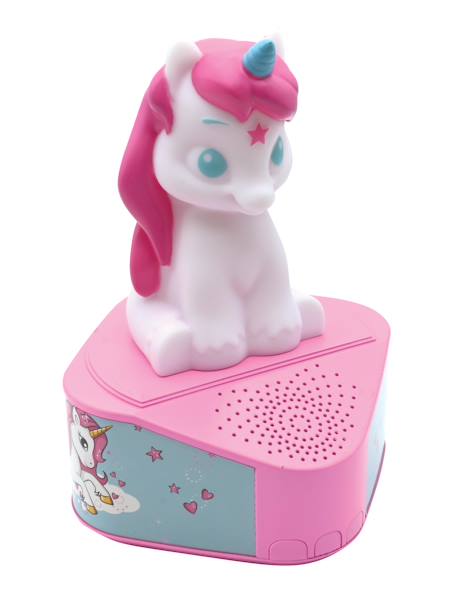 Enceinte bluetooth avec figurine lumineuse licorne ROSE 1 - vertbaudet enfant 