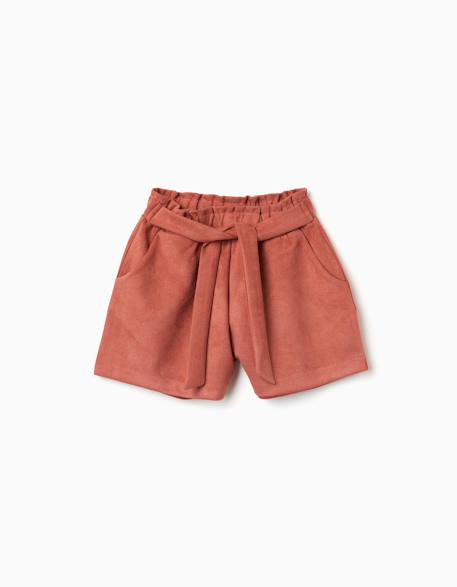 Short en maille interlock avec ceinture intégrée Marrón 1 - vertbaudet enfant 