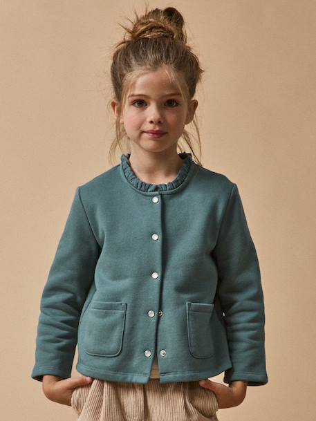 Cardigan molleton vert foncé 4 - vertbaudet enfant 