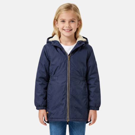 Parka fille Ecru+Marine+Noir 7 - vertbaudet enfant 