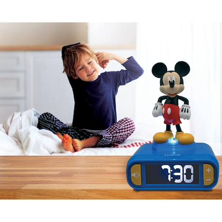 Réveil avec veilleuse lumineuse mickey en 3d BLEU 5 - vertbaudet enfant 