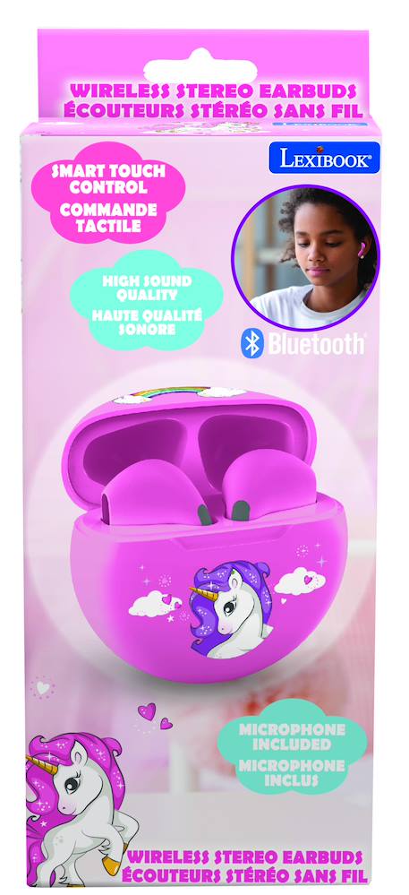 Écouteurs sans fil bluetooth licorne ROSE 6 - vertbaudet enfant 