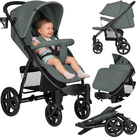Poussette tout-terrain annet plus avec grandes roues, amortisseurs et accessoires Beige sand+Black carbon+Brown chocolate+Green forest+Stone caramel 19 - vertbaudet enfant 