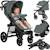 Poussette tout-terrain annet plus avec grandes roues, amortisseurs et accessoires Beige sand+Black carbon+Brown chocolate+Green forest+Stone caramel 19 - vertbaudet enfant 