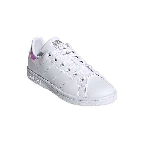Baskets enfant en cuir Blanc, bleu+Blanc, vert+Noir foncé 4 - vertbaudet enfant 