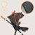 Poussette 3en1 amber jusqu’à 22 kg avec nacelle, siège-auto, sac et accessoires Beige sand+Black onyx+Black silver+Brown chocolate+Green forest+Grey graphite 33 - vertbaudet enfant 