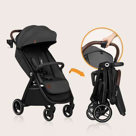 Poussette compacte ingrid légère et pliable jusqu’à 22 kg avec amortissement Beige sand+Black onyx+Green emerald+Grey stone+Pink mauve 23 - vertbaudet enfant 