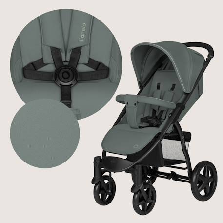 Poussette tout-terrain annet plus avec grandes roues, amortisseurs et accessoires Beige sand+Black carbon+Brown chocolate+Green forest+Stone caramel 22 - vertbaudet enfant 