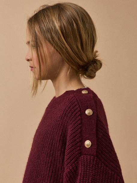 Pull perlée bordeaux 6 - vertbaudet enfant 
