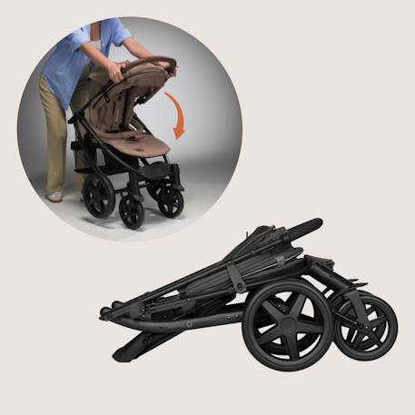 Poussette tout-terrain annet plus avec grandes roues, amortisseurs et accessoires Beige sand+Black carbon+Brown chocolate+Green forest+Stone caramel 30 - vertbaudet enfant 