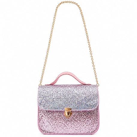 Sac à main enfant pailleté skyline glamour Or+Rose 8 - vertbaudet enfant 