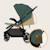 Poussette tout-terrain emma one 6-48 mois avec grandes roues et pliage rapide Beige sand+Green forest+Grey stone 10 - vertbaudet enfant 