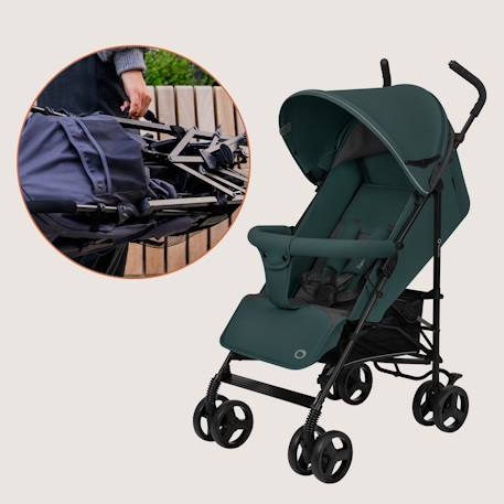 Poussette canne compacte elia légère 6-36 mois avec moustiquaire Beige taupe+Black onyx+Brown chocolate+Green graphite 20 - vertbaudet enfant 
