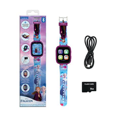 Montre bluetooth avec écran couleurs frozen avec camera et carte mémoire de 8 go BLEU 1 - vertbaudet enfant 