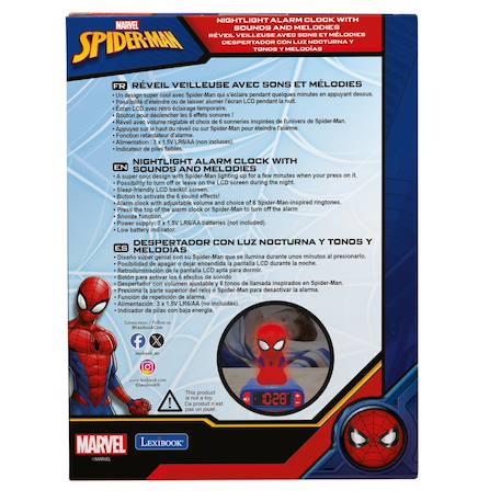 Réveil avec veilleuse spiderman 3d ROUGE 4 - vertbaudet enfant 