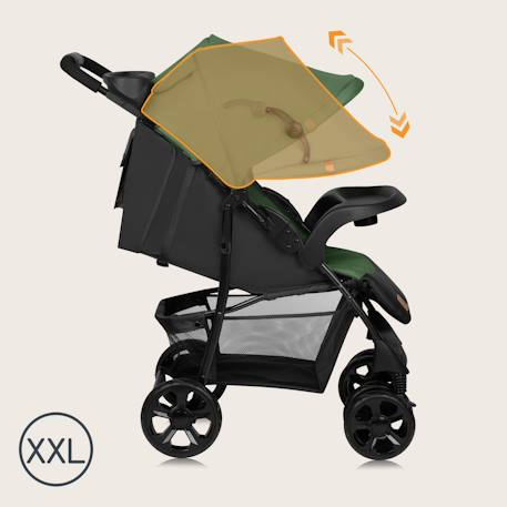 Poussette tout-terrain emma 6-36 mois avec sac et pliage rapide Coral pink+Green emerald+Grey dove+Pink scandi+Stone 11 - vertbaudet enfant 