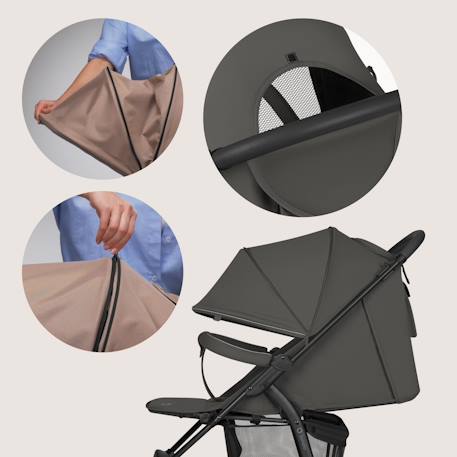 Poussette tout-terrain annet plus avec grandes roues, amortisseurs et accessoires Beige sand+Black carbon+Brown chocolate+Green forest+Stone caramel 27 - vertbaudet enfant 