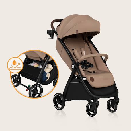Poussette compacte ingrid légère et pliable jusqu’à 22 kg avec amortissement Beige sand+Black onyx+Green emerald+Grey stone+Pink mauve 6 - vertbaudet enfant 