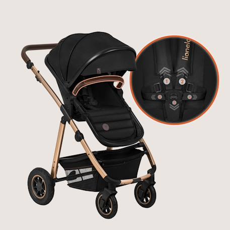 Poussette 3en1 amber jusqu’à 22 kg avec nacelle, siège-auto, sac et accessoires Beige sand+Black onyx+Black silver+Brown chocolate+Green forest+Grey graphite 11 - vertbaudet enfant 